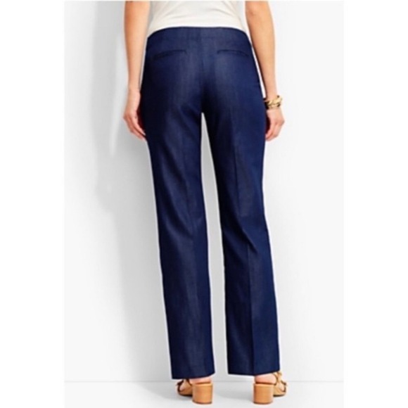 Talbots • NWT Sailor Button Straight Leg Pants Dark Wash Denim Size 16W - Picture 2 of 12